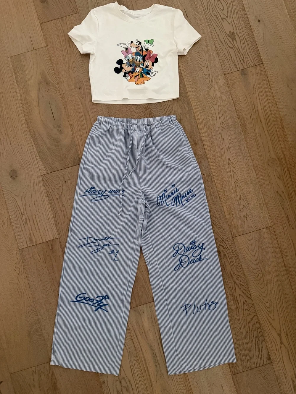 Disney Baby Girl Shirt + Autograph Pants Set ✨ Custom Made Size Small - Picture 2 of 6